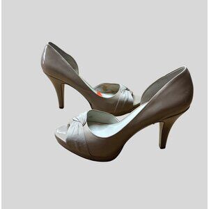 Nine West Women's Peep Toe Stiletto Heels  Beige Size 10